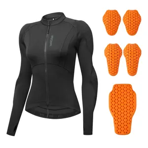 WOSAWE Mesh Motorcycle Jacket Women Padded Motorcycle Shirt with Armor Summer Sport Bike Protective Gear