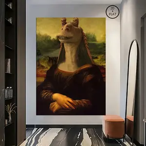 NOT The Mona Meesa Trendy Funny Wall Art Poster Home Decor Wall decor MEME Poster Artistic Print Room Decoration Abstract Face Design wall decor wall art posters poster