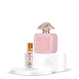 Ard Al Zaafaran Shams Al Emarat Pink Blush EDP Bundle Pack, 100 ML Unisex Fruity Fragrance with Pink Blush Roll-On Oil (Raspberry-Nectarine, Apple), Single Item Beauty & Personal Care Product