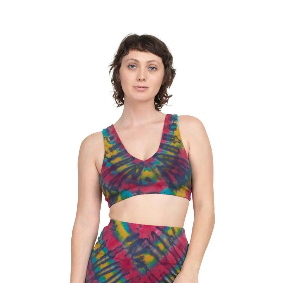 Tie Dye High Neck Organic Cotton Bra