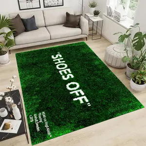 Shoes Off, Shoes Off, Rug, Colorful Rug, Pattern Rug, Modern Rug, Home Decor, Area Rug, Aesthetic Rug,Rugs for Living Room, Housewarming Gift