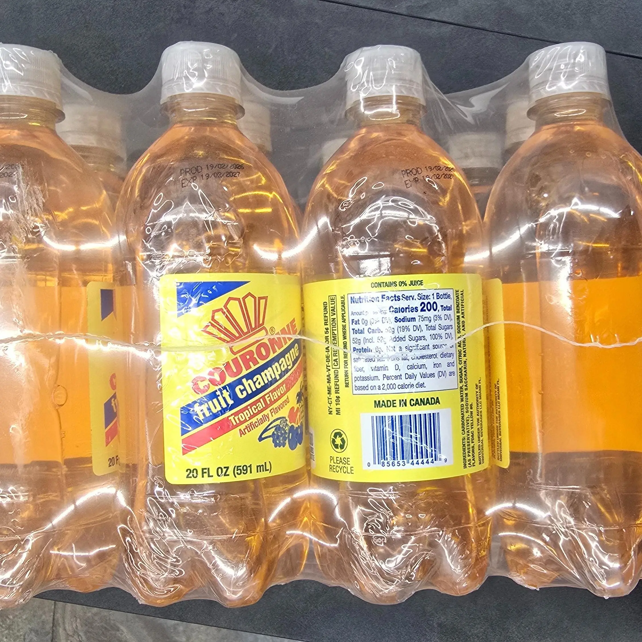 Cola Haiti Sweet Carbonated Soda - 12-Pack 20 fl oz Bottles, Fizzy Drink for Adults, 6-Month Shelf Life Storage-Friendly for Cupboards