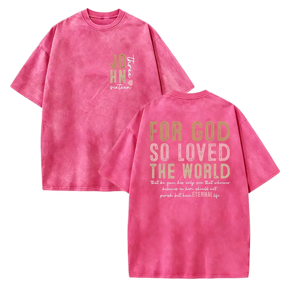 Washed T-shirt-Red