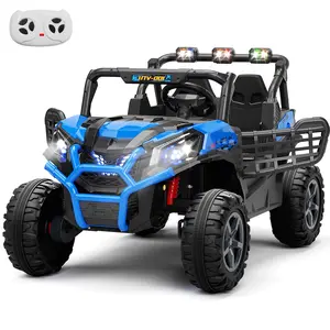KORIMEFA 24V 7AH Kids Ride On Truck Car w/Parent Remote Control, Spring Suspension, LED Lights, AUX Port