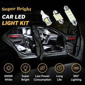 Super Bright LED Car Interior Light Bulb Kit, T10 31mm 42mm Festoon Dome Map Trunk Door Lights,Father’s Day gifts Cool White LED Headlight Bulb