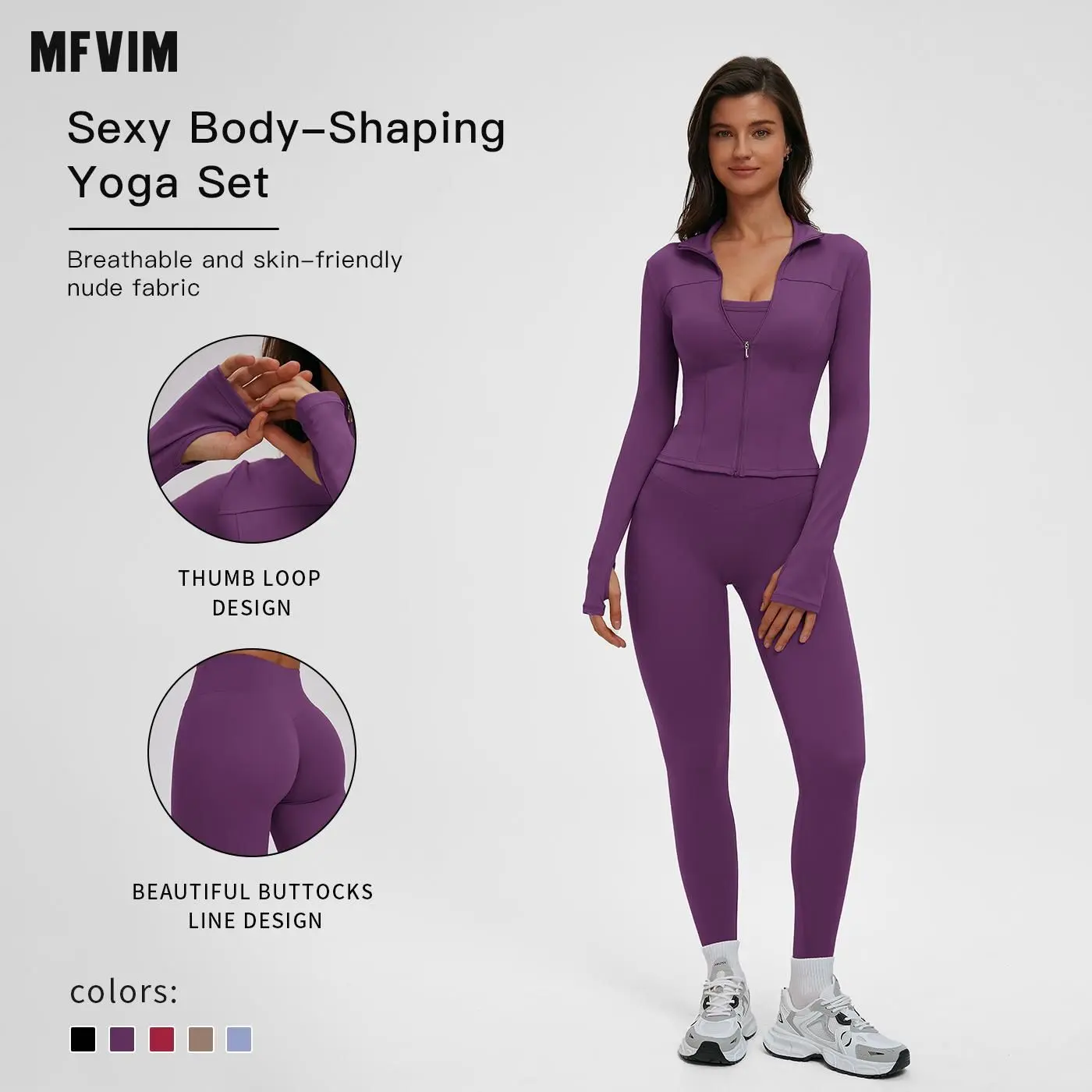 MFVIM Women's 2-Piece Fleece-Like Tracksuit - Long Sleeve Quarter-Zip Top, Quick-Dry Pants, Outdoor Run Ready for Running, Outdoor Cycling