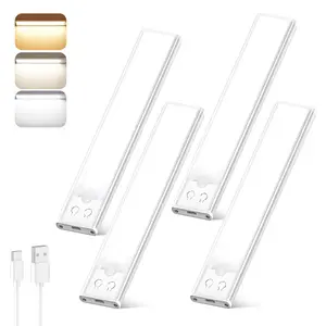 Under Cabinet Lights, LED Closet Lights with Motion Sensor Indoor, USB-C Rechargeable Counter Night Lights, Wireless Remote Kitchen Lights, Dimmable Lights for Home Decor, Kitchen, Stairs & Wardrobe Lighting, Mother's Day Gifts