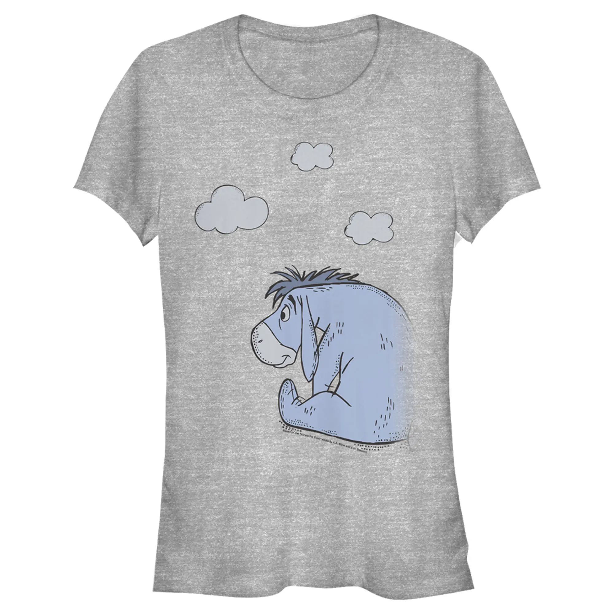 Juniors Womens Winnie the Pooh Cloudy Eeyore T-Shirt