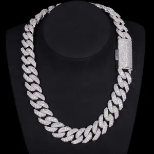 20MM Big Boy Full Pavé Cuban Link Necklace – 14k Gold Lab Diamond