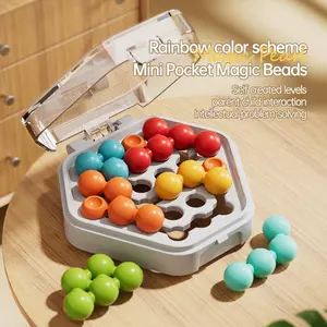 Smart Rainbow Pocket Intelligence Beads, Logic Thinking Training Toy for Kids, Puzzle Solving Challenge, Reasoning Building Blocks
