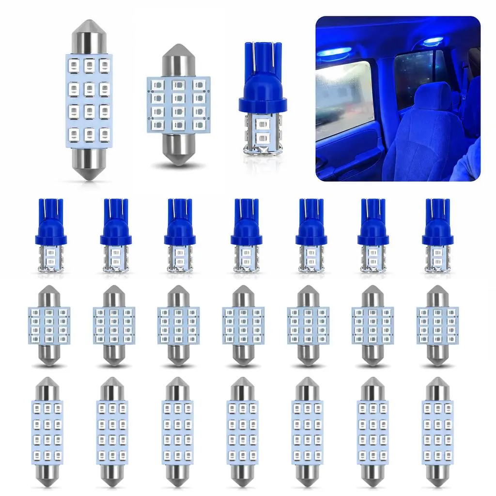 24 Pieces Dome Light LED Car Bulb Kit Set T10 31 mm 42 mm LED Festoon Bulbs Interior Replacement for Car Map Door Courtesy, Led Car Lights, Cars