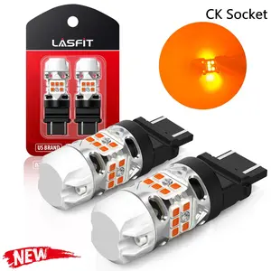 Lasfit (CK Socket) 3157 4157 LED Turn Signal Bulbs CanBus-Ready Amber CK Socket | T3 Series,2 PCS