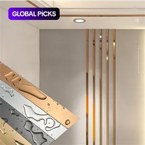 Stainless Steel Wall Edge Trim, 1 Count Modern Simple Wall Edge Trim, Decorative Wall Trim Wall Panel Molding for Home Living Room and Bedroom, Home Decor