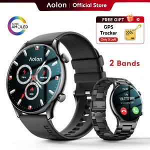 Aolon GTR3 Smartwatch — Stylish Spring Watch, 1.43" AMOLED HD display, AOD, heart rate monitoring, 110+ sports modes, waterproof, and up to 120-hour battery life. Compatible with iOS & Android, multiple colors, USB rechargeable, for Women & Men