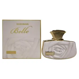 AL HARAMAIN Belle Aromatic Floral EDP Women's Fragrance - 2.5 fl oz, Musk-Sandalwood Scent, Fruit-Scented, Flowers-Infused, Perfumed, New Packaging, Edp Fragrance
