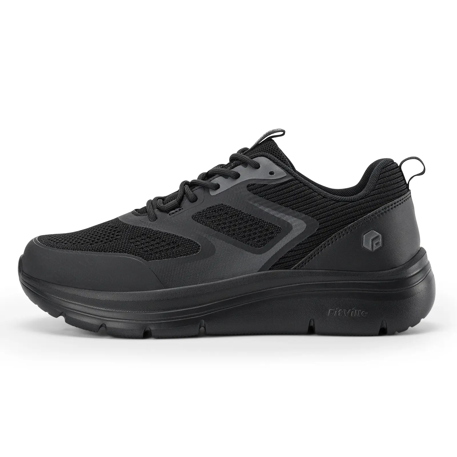 Fitville Men's Cloud Wanderer V2 Wide Fit Knit Sneakers with 5cm Thick Cushioning, Sporty Chic Streetwear Casual Trainers, Father's Day Gifts，camping essentials， Training Footwear, Outdoor Workouts, High Rebound Eva,Wide Toes，tiktokshopbacktoschool
