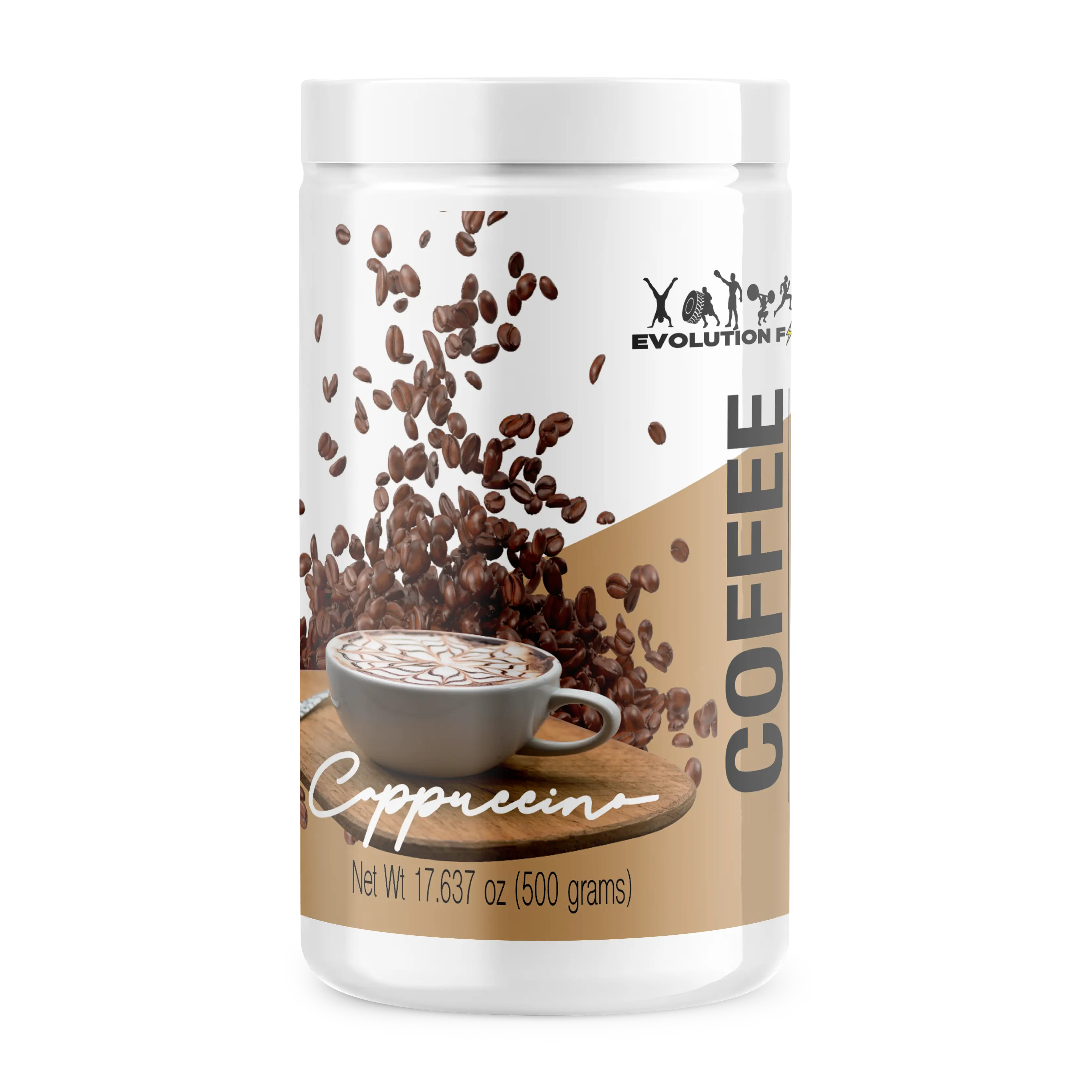 Evolution Coffee Cappuccino Flavor Beverage Creamy with L-Carnitine a Dietary Supplement Product