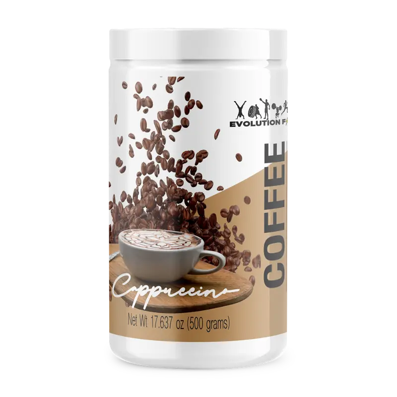 Evolution Coffee Cappuccino Flavor Beverage Creamy with L-Carnitine a  Dietary Supplement Product