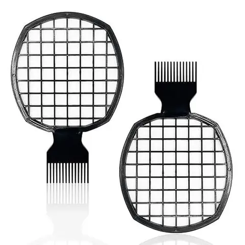 2Pcs Upgraded Twist Combs Hair Sponge - Twist Set & Updo Brushes & Combs, Dual-Sided Design for Men’s Natural Curls, Bouncy Curls & Curly Hair Styling Needs