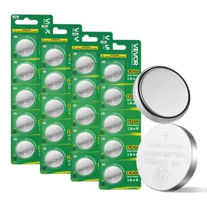 VEVOR CR2450 Lithium Battery,  20 Count (Pack of 4) Lithium Coin Battery, Non-Mercury and Anti-Swallow Designed, Long Lasting 3V CR 2450 Cell Batteries, for Key Fobs, Glucometers, and Other Devices