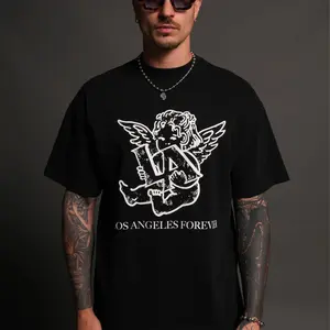 DARC WOLF SHIRT Bodybuilding Oversized Tee LOS ANGELES FOREVER Oversized Tee for Bodybuilding Activities
