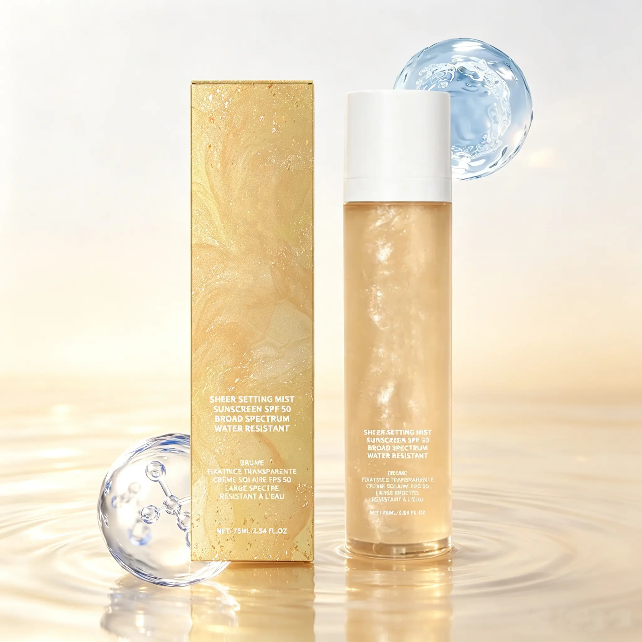 Hyaluronic Acid Facial Makeup Setting Spray - Flawless Finish, Locks in Top Layer Applied Makeup