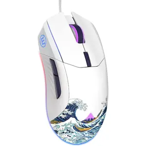 Womier G705 USB Wired Gaming Mouse, Lightweight Silent RGB Backlit Mouse with Adjustable 12000DPI for PC Laptop