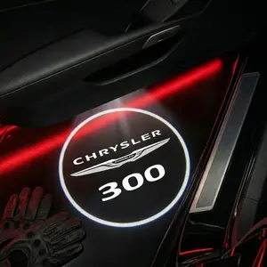 2pcs Chrysler 300 Carbon Fiber Welcome Lights Set, Car Door Projection Lamp, Laser Light, Custom Decorative Floor Lamp (batteries Not Included)