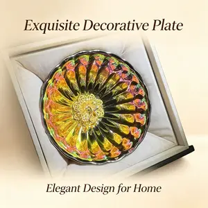 Handmade Iridescent Lotus Flower Plate & Cup Tea Set, Unique Kitchenware Drinkware Accessories, Gift for Her