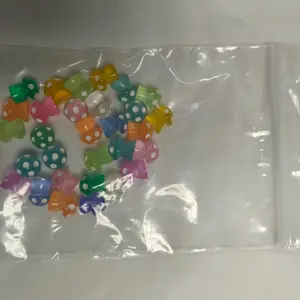 Random 30pcs Bag Cartoon Glow-In-The-Dark Mushroom Resin Figurines, Resin Mushrooms, Handmade DIY Jewelry Accessories, Decorative Craft Supplies