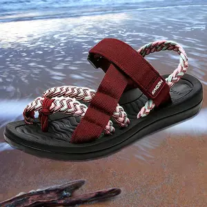 Women's Hiking Sandals, Comfortable Walking Slippers with Arch Support, Beach Vacation Adventure Sports Sandals with Hook and Loop Webbing