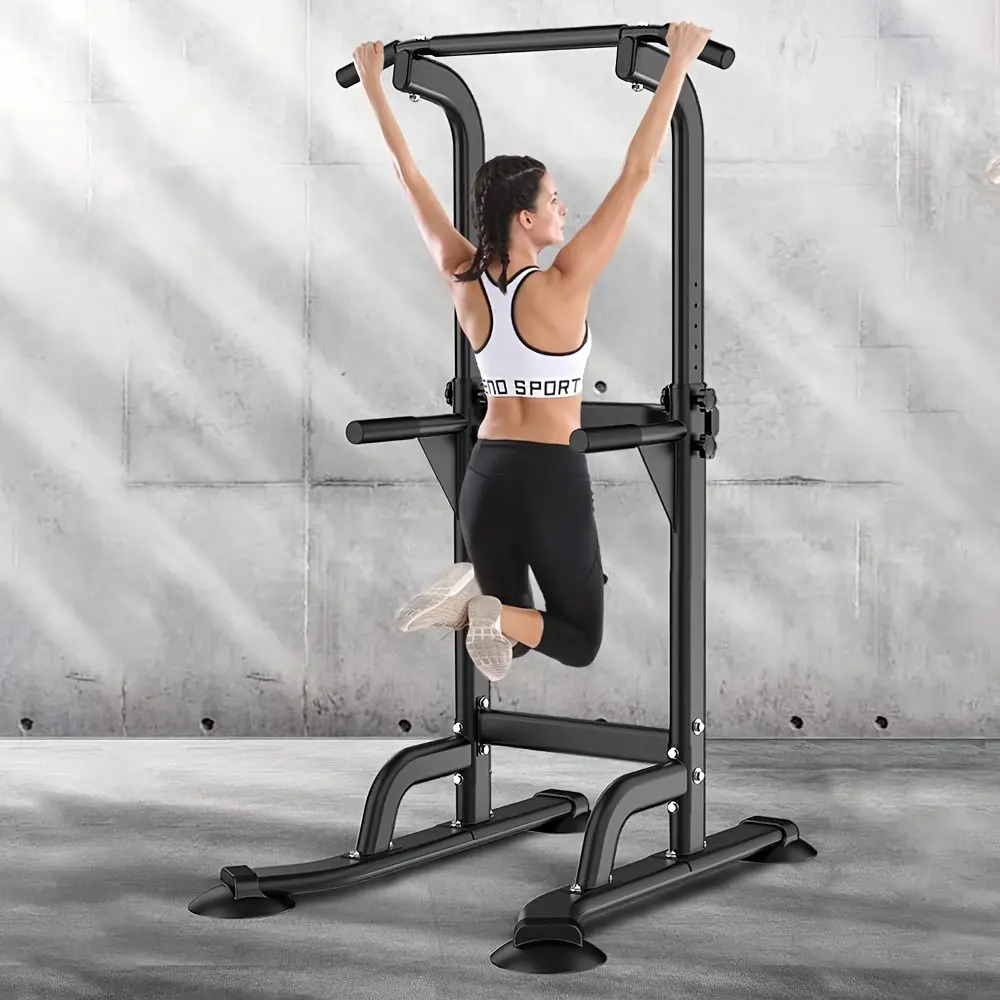 SogesPower Power Tower Dip Station Pull Up Bar For Home Gym Adjustable Height Strength Training Workout Equipment, Pull Up Bar Station