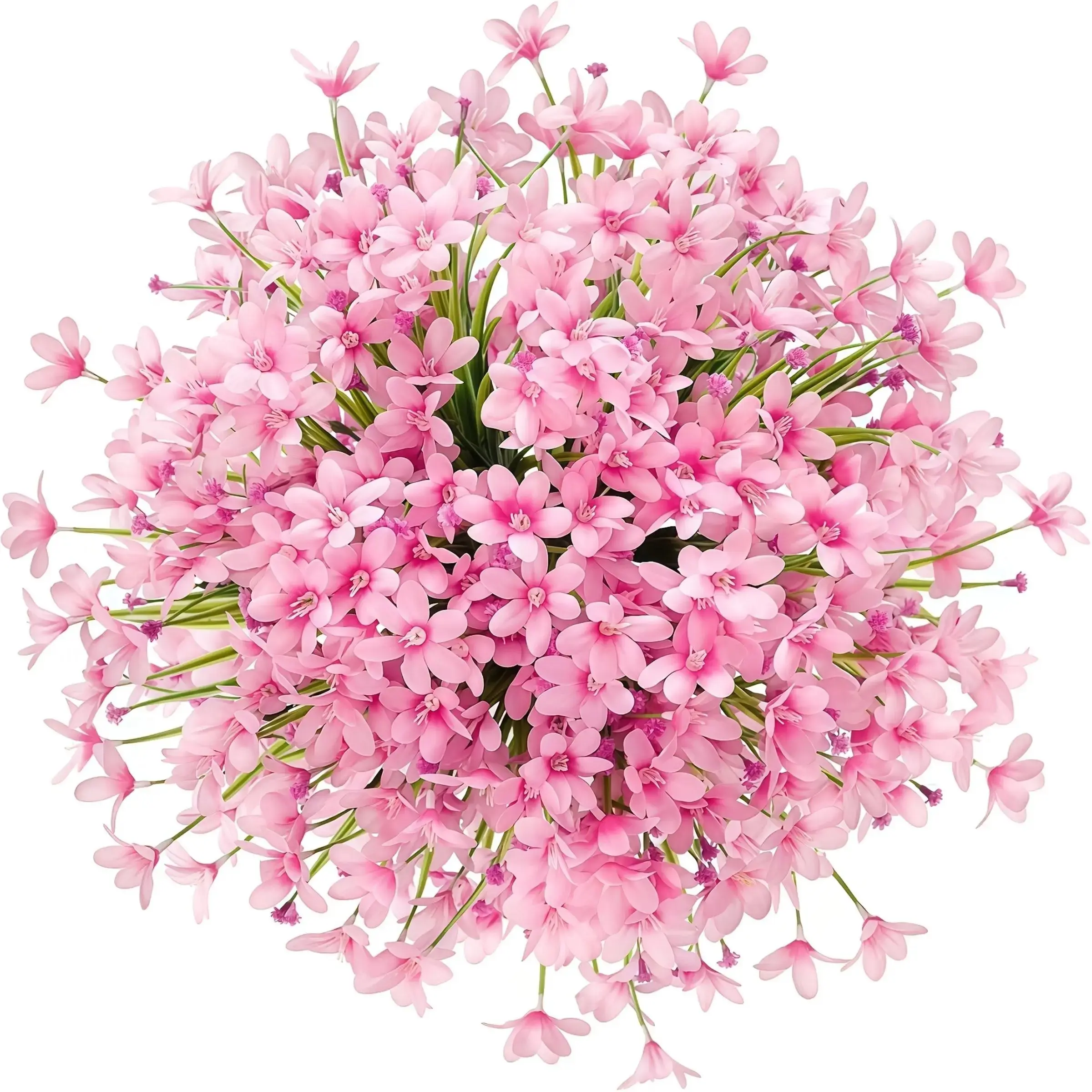 Artificial Faux Daffodil Bouquets with Leaves, Realistic Faux Flowers, UV Resistant Fade Proof Lifelike Fake Decorative Flower Decoration, Artificial Flower Decorations for Weddings, Gardens, Offices