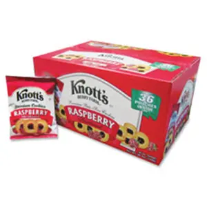 Biscomerica  Knotts Raspberry-Filled Cookies- Bite-Sized- 36-2oz pouches, Snacks, Biscuits
