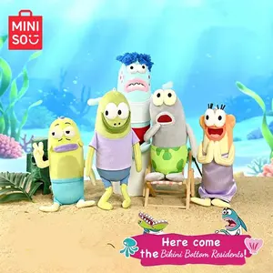 MINISO Bikini Bottom Residents Fish Plush Doll Funny Cute 35CM/13.78inch Stuffed Toy,Soft Fluffy Material,Novelty Gift,Funny/Wacky,For Friend & Funny,Christmas & Holiday Haul,Perfect Gift for Mom,#Summervibes