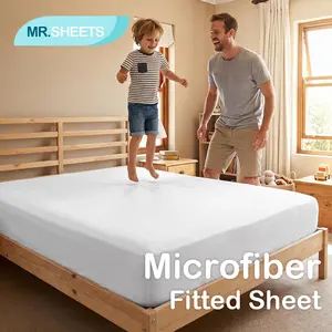 NTBAY Microfiber Fitted Sheet Only, 1800 Series Ultra Soft Brushed Bed Sheet, Deep Pocket with Elastic All Around, Hotel Quality & Wrinkle Free