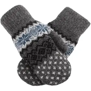 Winter Warm Mittens for Women Men Snowflake Mittens Soft Fleece Wool Gloves for Cold Weather