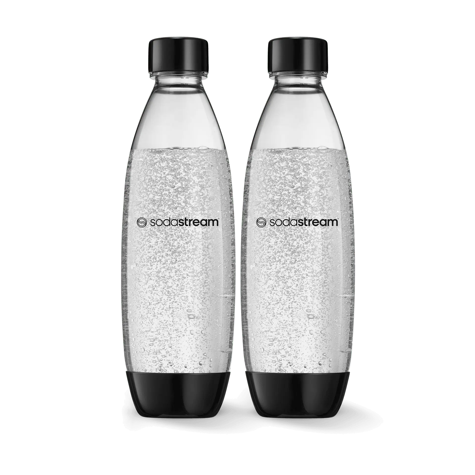 SodaStream 1L Slim Dishwasher Safe Bottles Twin Pack - Black