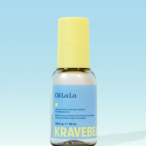 KraveBeauty Oil La La - Lightweight, Linoleic acid-Rich Oil Serum, Balance Sebum to Prevent Breakouts while Nourishing Skin Barrier