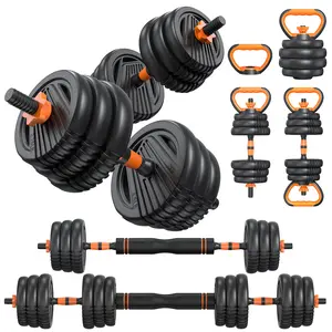 5 in 1 Adjustable Dumbbell set, 55/66/88lbs Weight Set for Home Workout,  Pesas Para Ejercicios en Casa Used as Barbell, Kettlebells, Push up Stand, Fitness Equipment for Home Gym Suitable Men/Women Mancuernas Para Ejercicios de Hombre