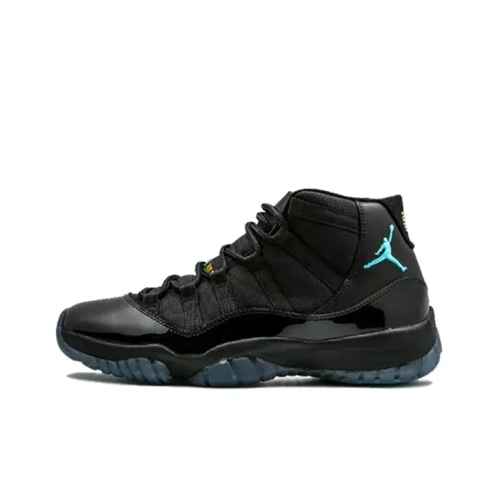 Full black glossy upper with turquoise blue detail high top streetwear sneakers unisex all day comfort athletic shoes no heel blisters during long walks for daily commute everyday outfits outdoor casual retro trendy wear brand new sealed
