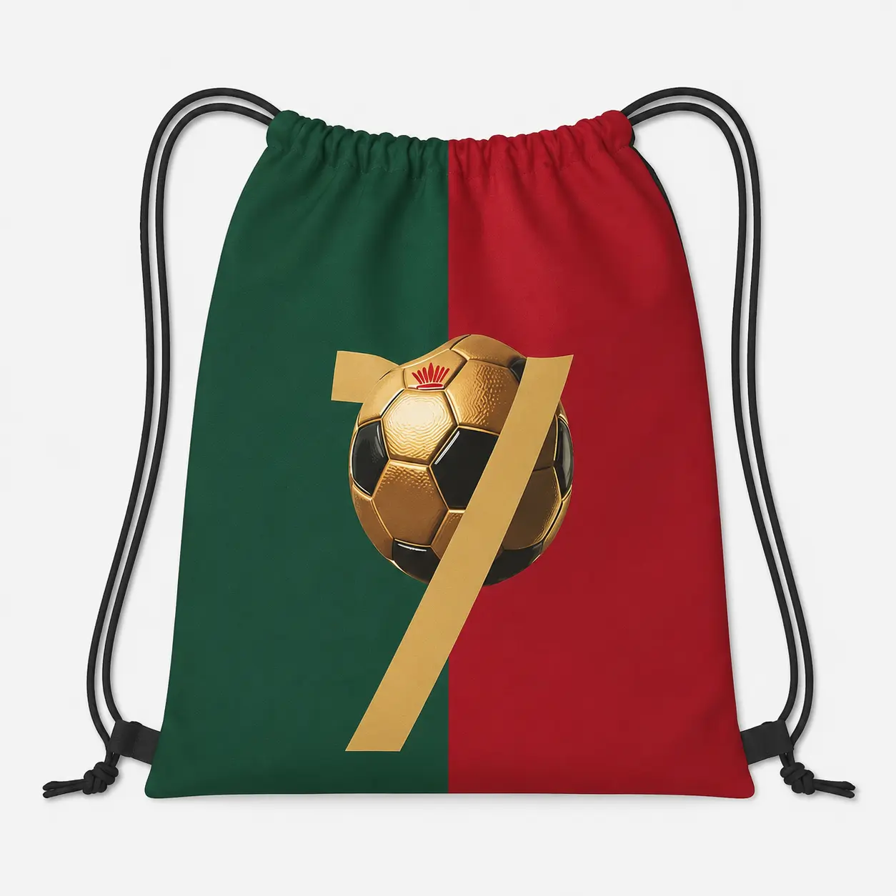 Soccer 7 Drawstring Backpack, Lightweight Polyester Cinch Sack Gym Bag, Sports Backpack for Fitness, Yoga, Outdoor & Daily Storage