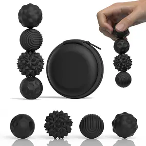 4pcs Sensory Magnetic Balls With Storage Box, Textured Surface Design, Silent And Portable, Fun Desk Gadget, Fidget Gadget, Ideal Stress Relief Toy For Adults, Perfect For Daily Relaxation, Office Leisure And Home Entertainment Accessory