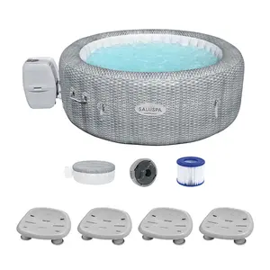 Bestway Coleman Honolulu AirJet Inflatable Hot Tub with 4 SaluSpa Non-Slip Seat Bestway Coleman Honolulu AirJet Inflatable Hot Tub with 4 SaluSpa Non-Slip Seat