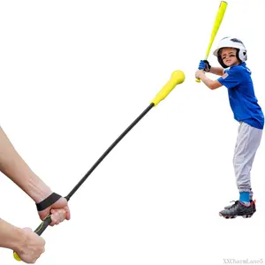 Baseball Hitting Stick,Batting Practice Equipment for Baseball and Softball,Extended Handlebar with Grip Strap One-on-One Baseball Training EquipmentXXCharmLane5