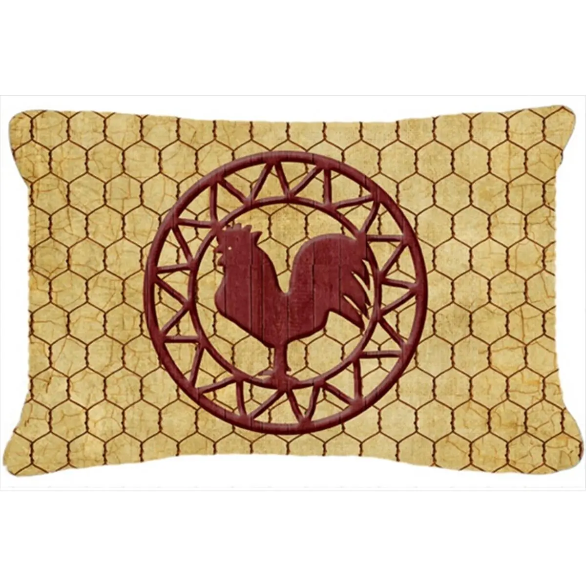Rooster Chicken Coop Indoor & Outdoor Fabric Decorative Pillow