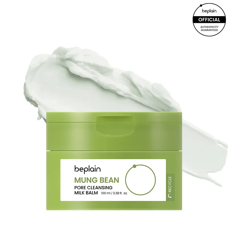 Mung Bean Cleansing Balm, Moisturizing Brightening Facial Cleanser - Balm-to-Milk Deep Pore Cleanser, 100ml, Brightening Facial Cleansers