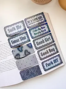 Holographic Magnetic Bookmark | Dark Romance Bookmark Set | Goth Bookmarks, Morally Black, Morally Grey | Book Lover Gift