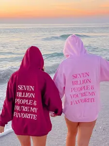 Seven Billion People Hoodie, Bestfriend Matching Hoodie,  Beach Sweatshirt, Trendy T-shirt,  Hoodie and Sweater