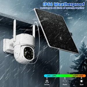 4K/5MP No WiFi Solar Camera 4G LTE Cellular Solar Security Camera, No WiFi Required, Solar Cell Battary Powered Outdoor Camera, 360° View, AI Tracking,  Color Night Vision,  Built-in 4G SIM Card and SD Card